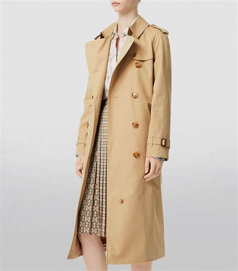 burberry honey heritage leather wrist trench|Long Waterloo Heritage Trench Coat in Honey .